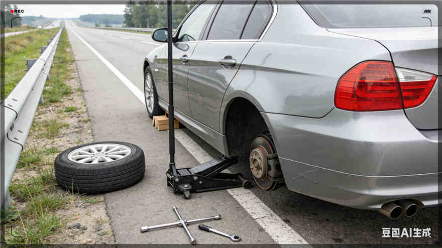 正宁爆胎道路救援-汽车换备胎