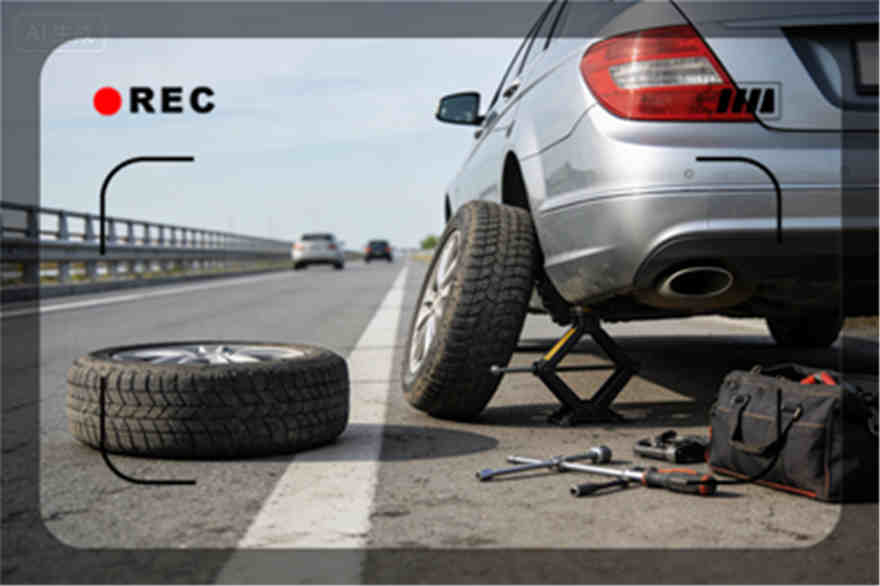 正宁高速公路爆胎-汽车换轮胎